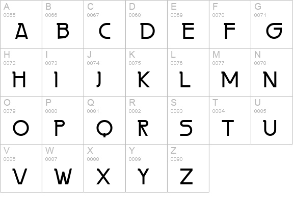 Persia Bold uppercase A-Z preview