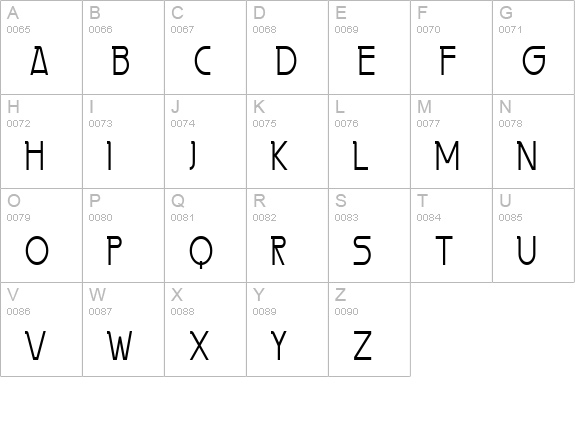 Persia Thin Normal uppercase A-Z preview