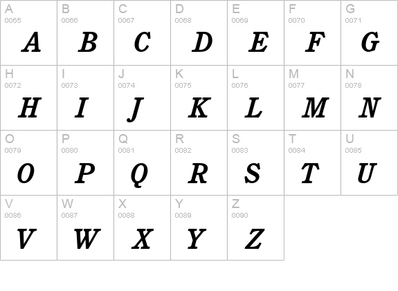 Perspective SSi Bold Italic uppercase A-Z preview