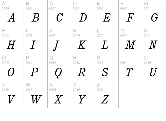 Perspective SSi Italic uppercase A-Z preview