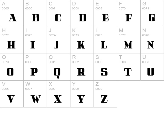 Peter Obscure Bold uppercase A-Z preview