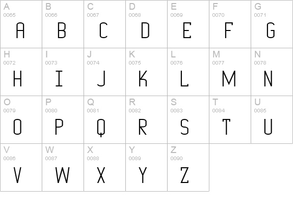 PeterPierre Plain uppercase A-Z preview