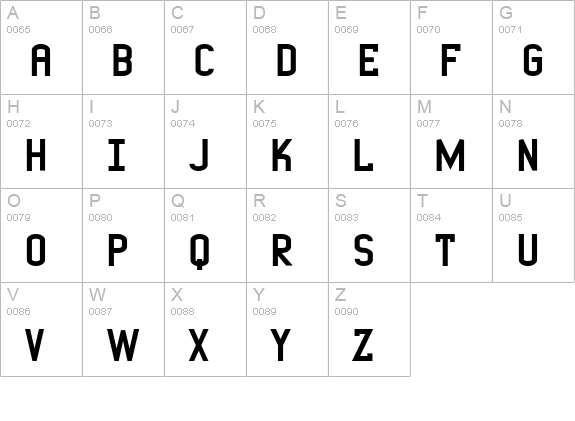 PeterPierreXBold uppercase A-Z preview