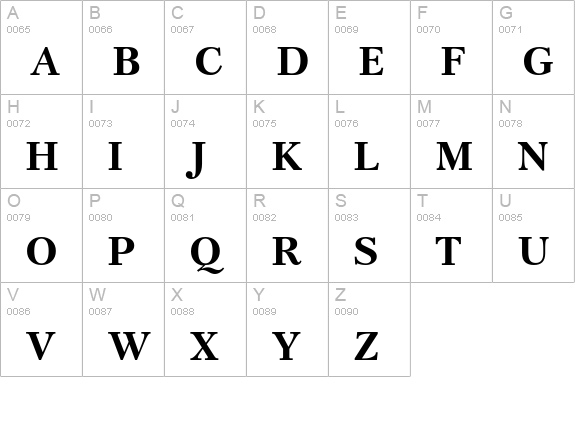 PetersburgITT Bold uppercase A-Z preview