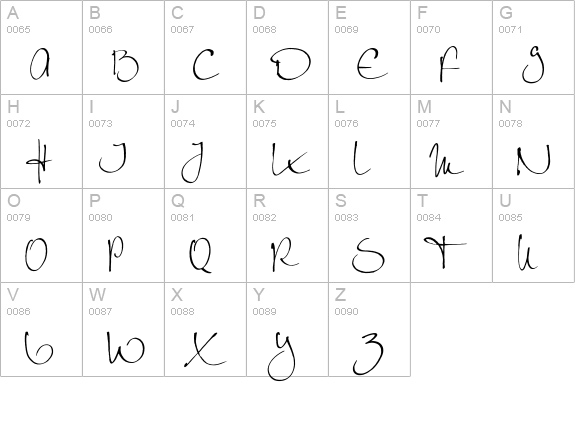 PetraScriptEF-Alternate uppercase A-Z preview