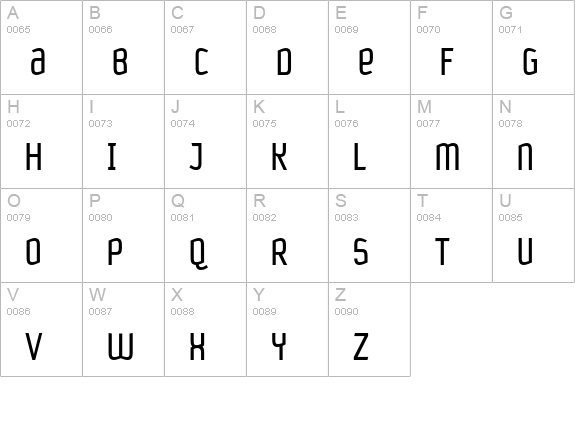 Petrol-Regular uppercase A-Z preview