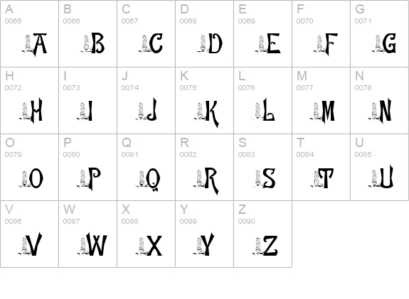 pf_holidays_candle uppercase A-Z preview