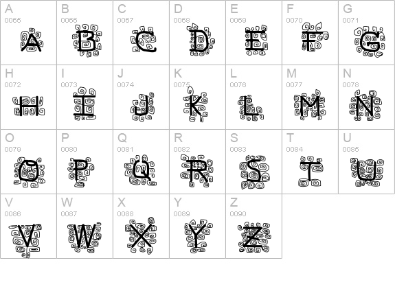 pf_veryverybadfont19 uppercase A-Z preview