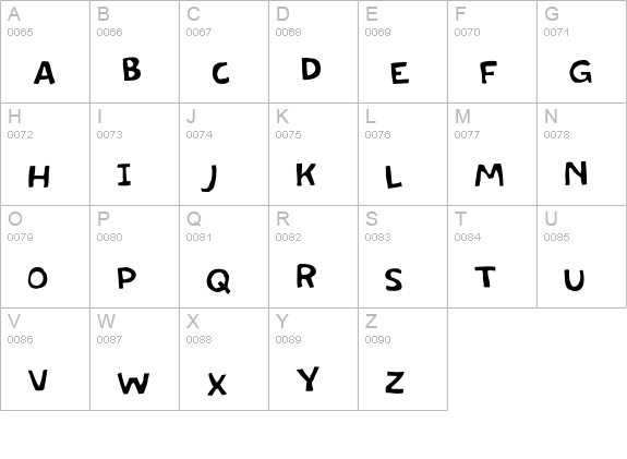 PFAmateur-FlatCool uppercase A-Z preview