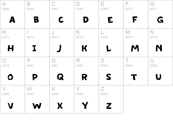 PFAmateur-FlatSolid uppercase A-Z preview