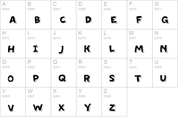 PFAmateur-ThinSolid uppercase A-Z preview