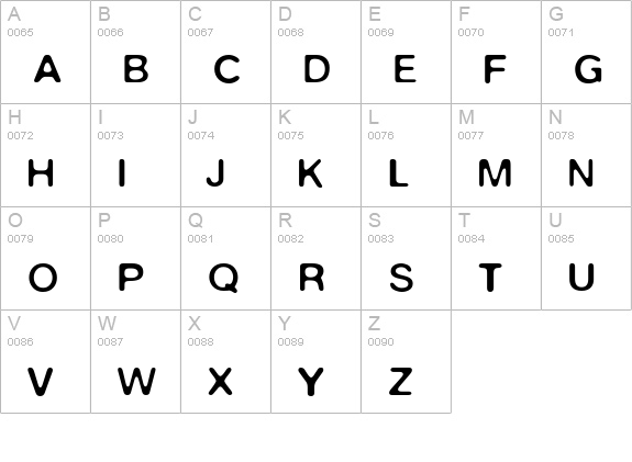 PFAqua Bold uppercase A-Z preview