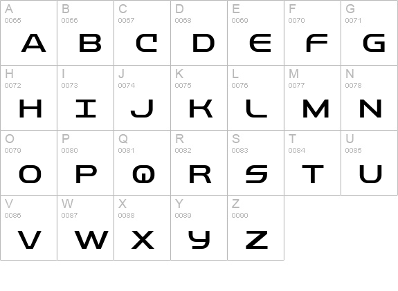 PFBaselinePro-Bold uppercase A-Z preview