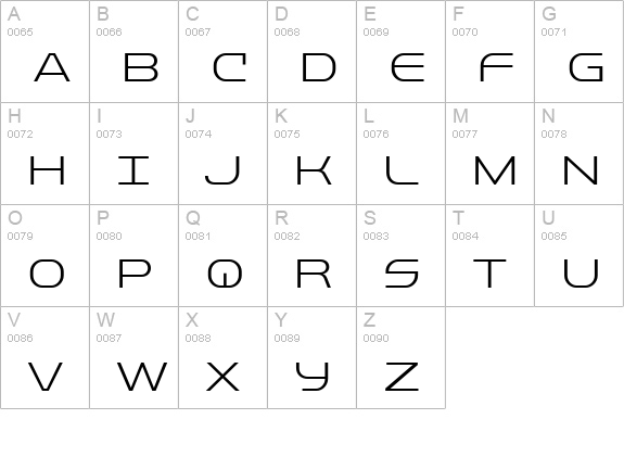 PFBaselinePro-Light uppercase A-Z preview