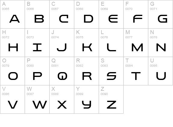 PFBaselinePro-Medium uppercase A-Z preview