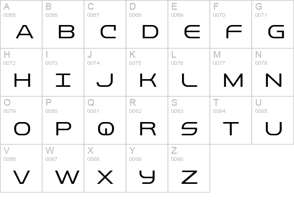 PFBaselinePro-Regular uppercase A-Z preview