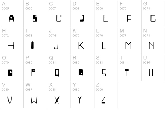 PFBeatnickPro-Regular uppercase A-Z preview