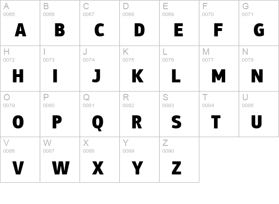 PFBulletinSansPro-Black uppercase A-Z preview