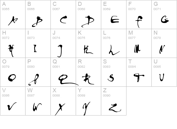 PFDaVinciScriptPro-Inked uppercase A-Z preview