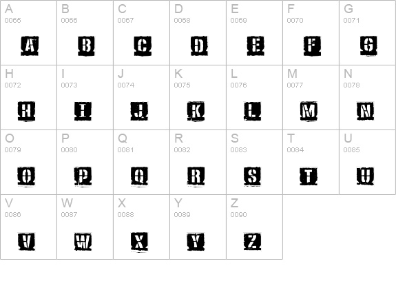 PFDiesel Negative uppercase A-Z preview