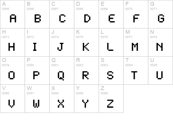 PFDigerati uppercase A-Z preview