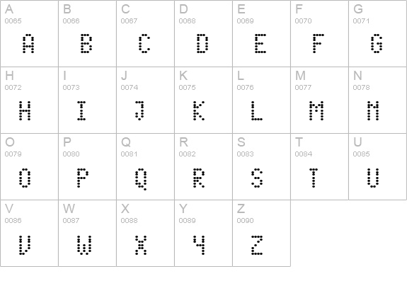 PFDigidot Four uppercase A-Z preview