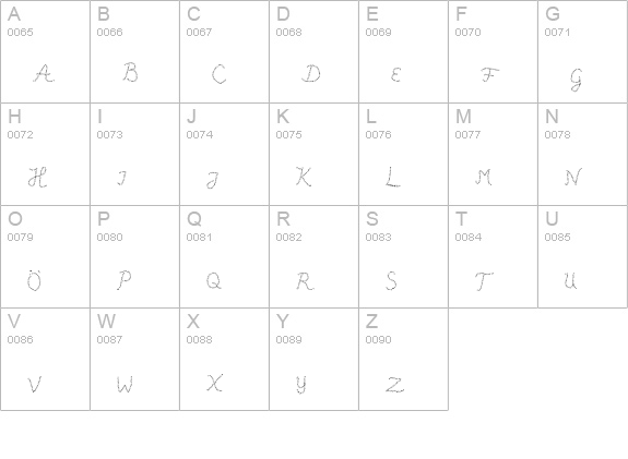 Pffft uppercase A-Z preview
