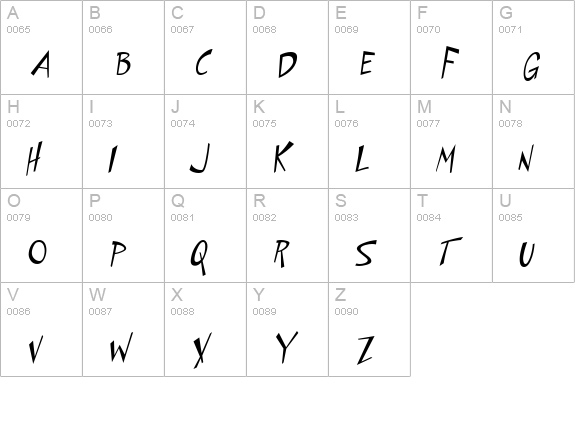PFFlyingSaucer uppercase A-Z preview