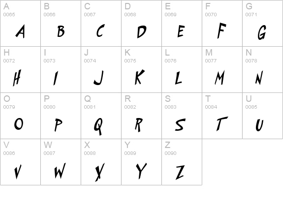 PFFlyingSaucer Bold uppercase A-Z preview