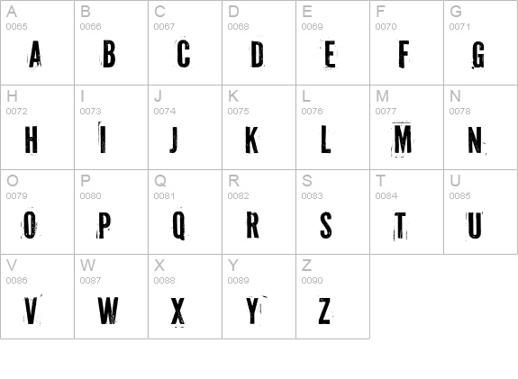 PFFuel uppercase A-Z preview