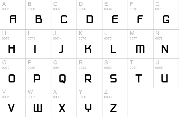 PFHausSquarePro-Bold uppercase A-Z preview