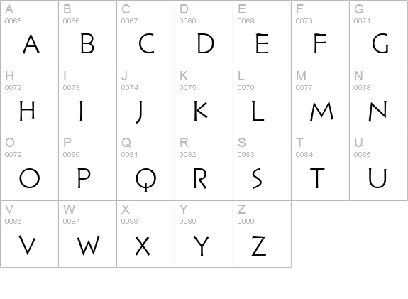 PFHellenicaSerifPro-Light uppercase A-Z preview