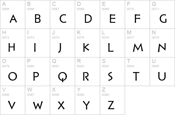 PFHellenicaSerifPro-Regular uppercase A-Z preview