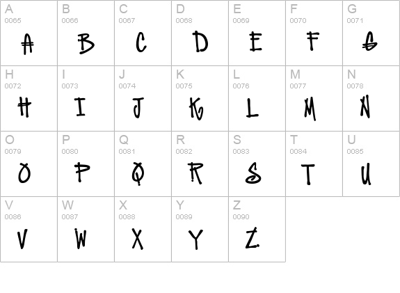 PFHyperactive uppercase A-Z preview