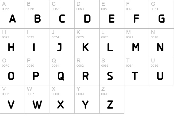 PFIsotextPro-Bold uppercase A-Z preview