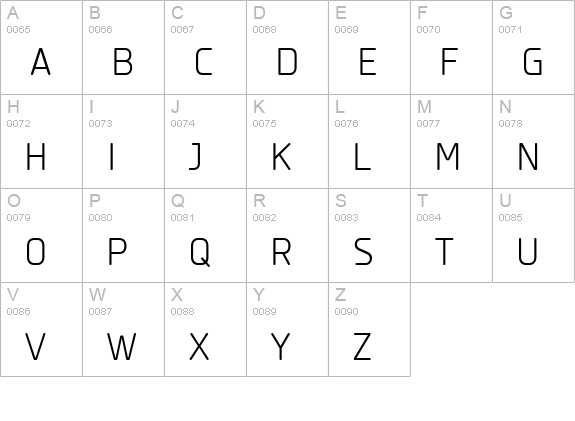 PFIsotextPro-Light uppercase A-Z preview