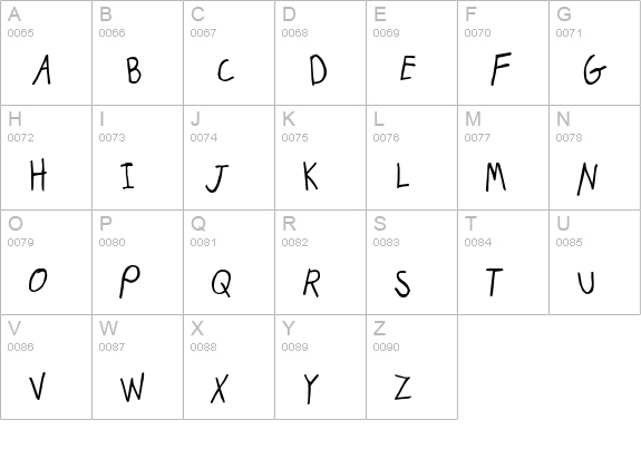 PFKids AgeFive uppercase A-Z preview