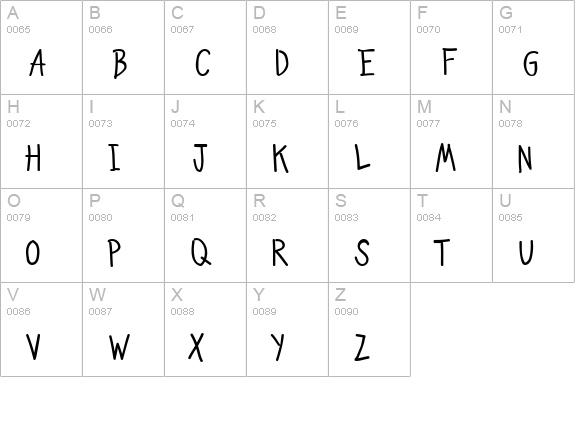 PFKids AgeTen uppercase A-Z preview