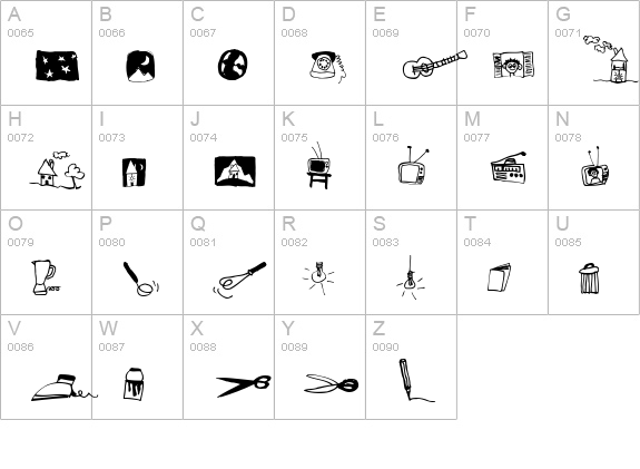 PFKids LilStuff uppercase A-Z preview