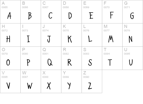 PFKidsPro-GradeFive uppercase A-Z preview