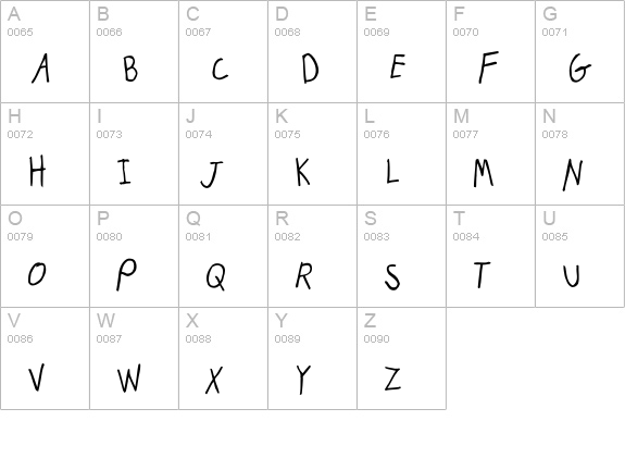PFKidsPro-GradeOne uppercase A-Z preview