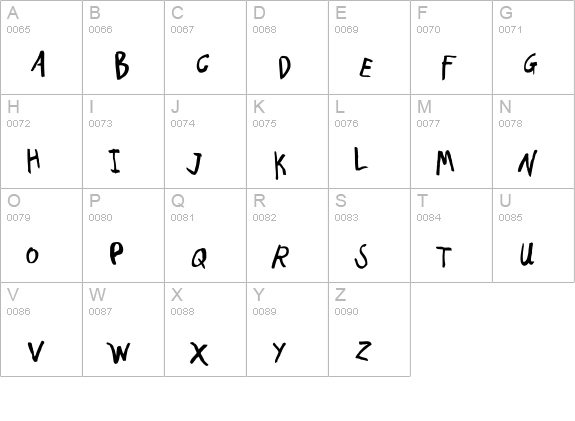 PFKidsPro-GradeThree uppercase A-Z preview
