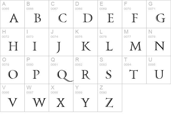 PFMonumentaPro-Shaded uppercase A-Z preview