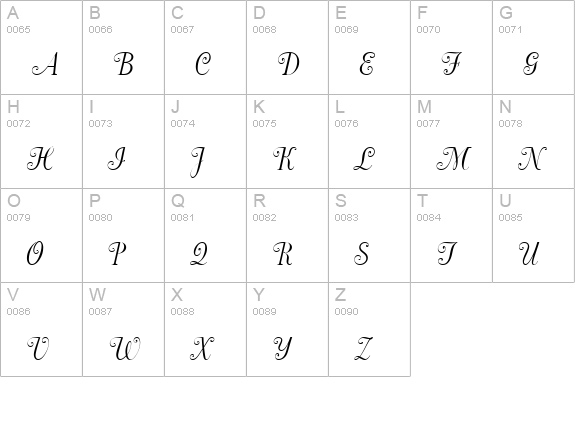 PFNeuScript uppercase A-Z preview