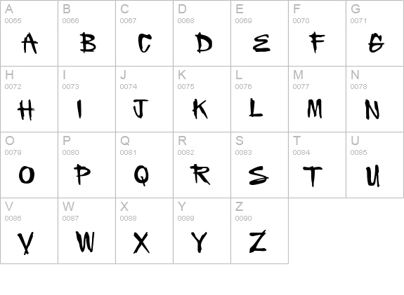 PFNoFear uppercase A-Z preview