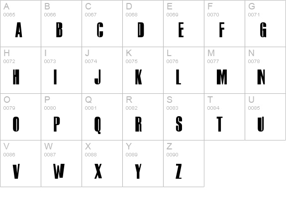 PFOffbeat Hip uppercase A-Z preview