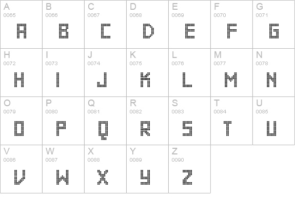 PFOnlineOnePro-Double uppercase A-Z preview