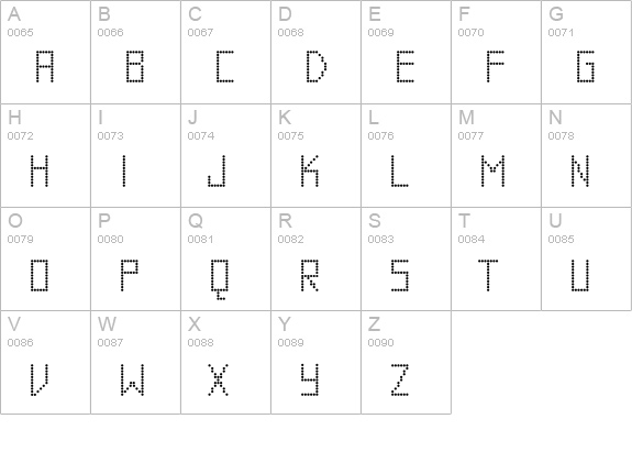 PFOnlineOnePro-Single uppercase A-Z preview