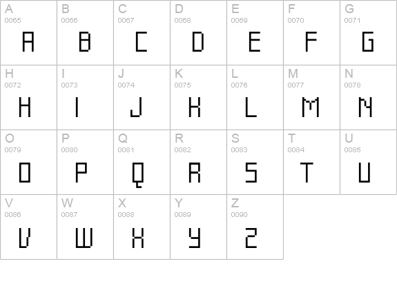 PFOnlineThreePro-SingleUni uppercase A-Z preview