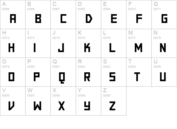 PFOnlineTwoPro-Double uppercase A-Z preview